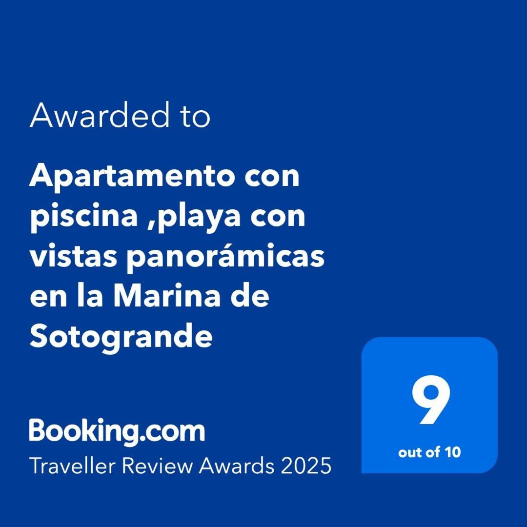 Apartamento con piscina ,playa con vistas panorámicas en la Marina de Sotogrande São Roque Exterior foto